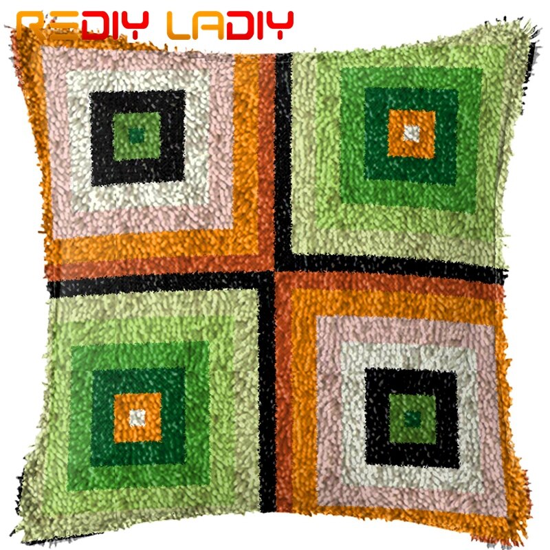 Spärrkroksatser gör din egen kudde mandala blomma tryckt canvas virkat kuddfodral spärrkrok kuddfodral hobby & hantverk: Bz384
