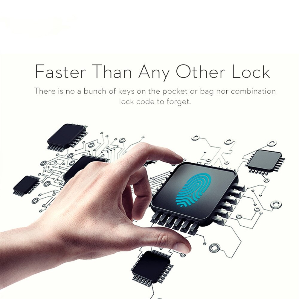 Smart Fingerprint Lock Bluetooth APP Fingerprint Recognition Unlock Keyless Waterproof Anti-theft Padlock For Door Luggage Case