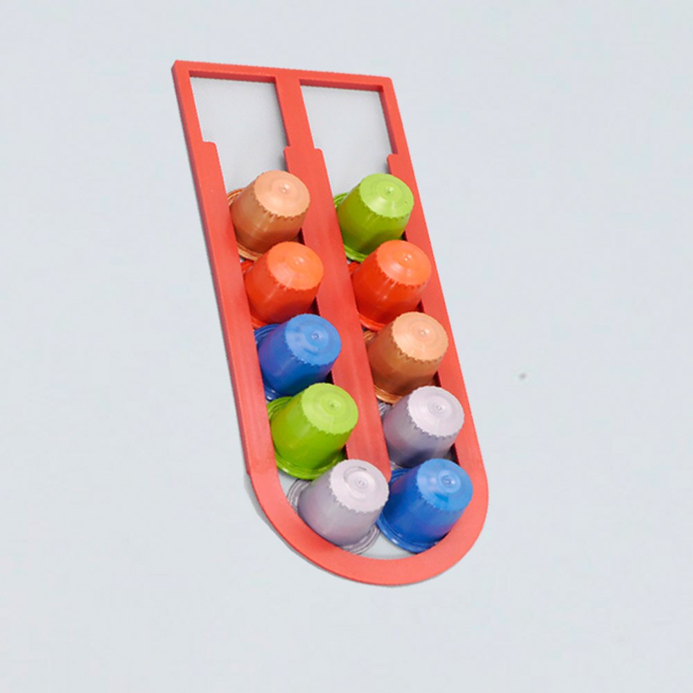 Soporte para cápsulas de café Nespresso , soporte de almacenamiento para cápsulas de café, soporte de organización para Nespresso para 10 tazas: 1PCS Red