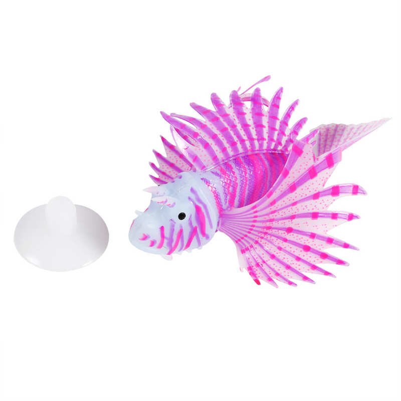 Aquarium Artificial Fish Tank Landscape Decoration Glow Simulation Animal Ornaments: A
