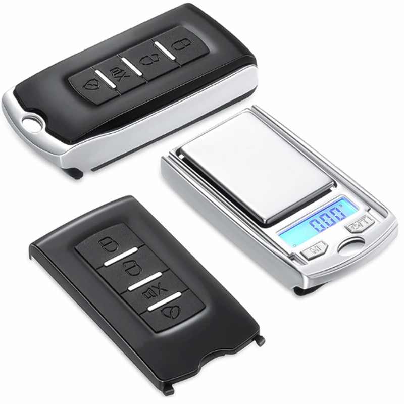1 Uds 200g/100g 0,01g precisión portátil forma de llave de coche Mini balanza electrónica de bolsillo Digital con pantalla LCD
