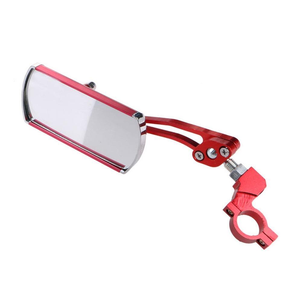 Espejo retrovisor para bicicleta de montaña y carretera, montaje en manillar, seguridad: Rojo