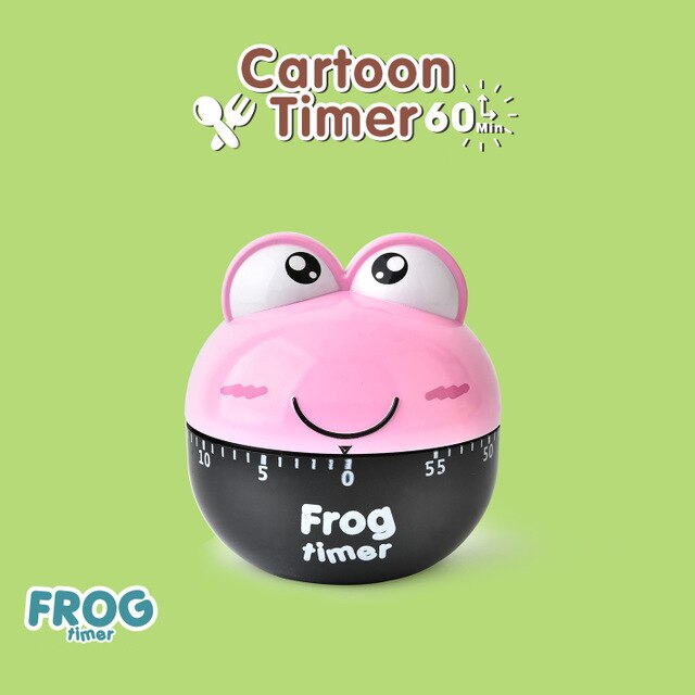 60 Minute Timer Easy Operate Kitchen Timer Cooking Baking Helper Kitchen Tools Home Decoration: Frog2