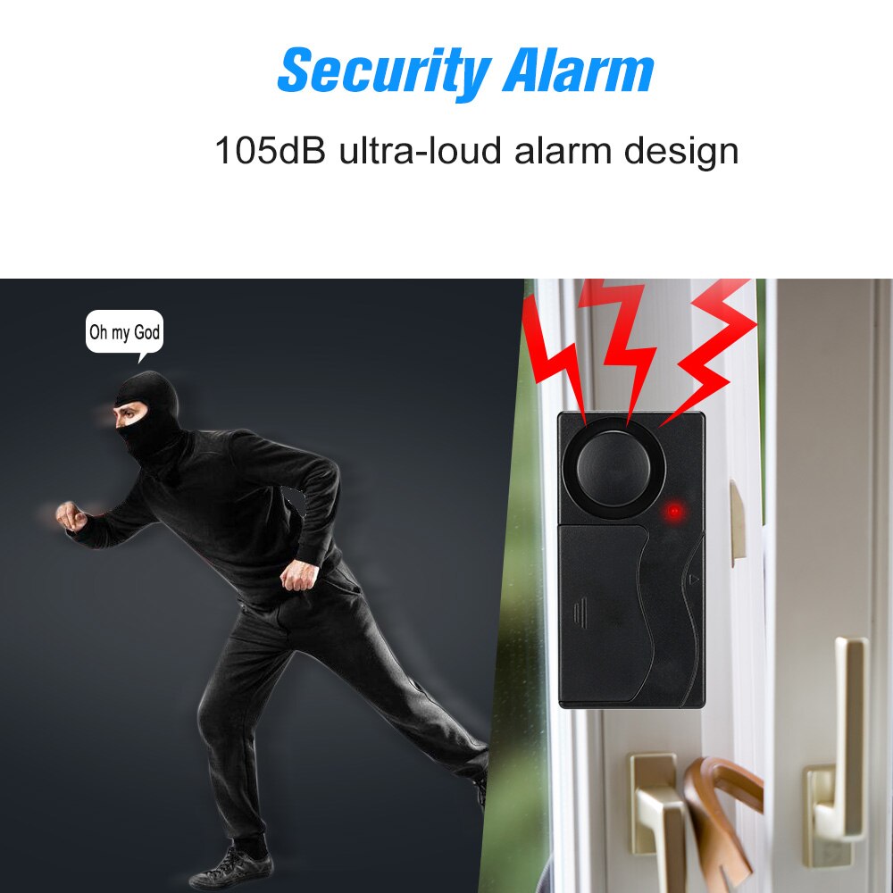 Drahtlose Fernbedienung Vibrationen Alarm Haus Sicherheit Tür Fenster Auto Sensor Detektor
