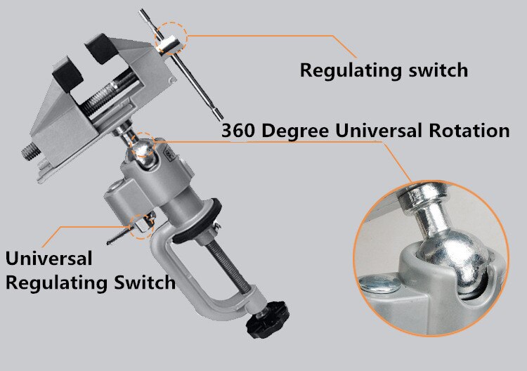 Beweegbare Tafel Bankschroef Gedraaid 360 Graden Mini Upscale Bankschroef Diy Tool Universal Bench Vice Kleine Tafel Bankschroef