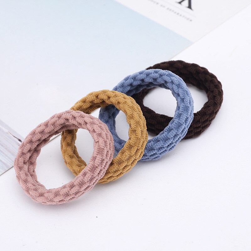 20 piezas audaz de jacquard elástica toalla anillo de banda de goma anillo pelo Pelo sin costuras durable de cabello accesorios para el cabello, cuerda