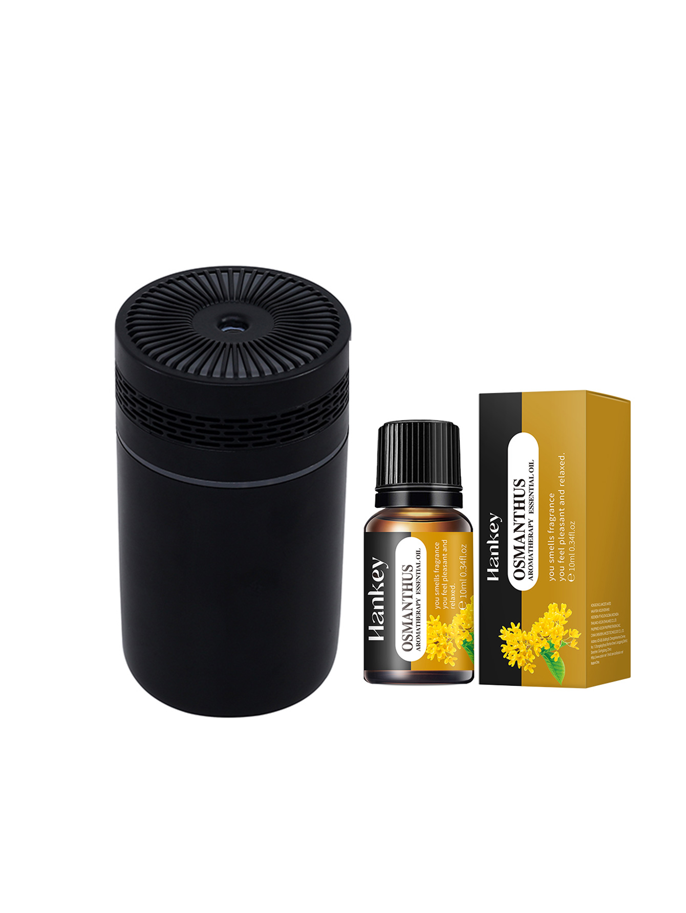 Auto-Luftbefeuchter, tragbarer Mini-Spray-Luftbefeuchter mit LED-Licht, USB-betriebener Aromatherapie-Öldiffusor für Schlafzimmer und Reisen: Rost rot
