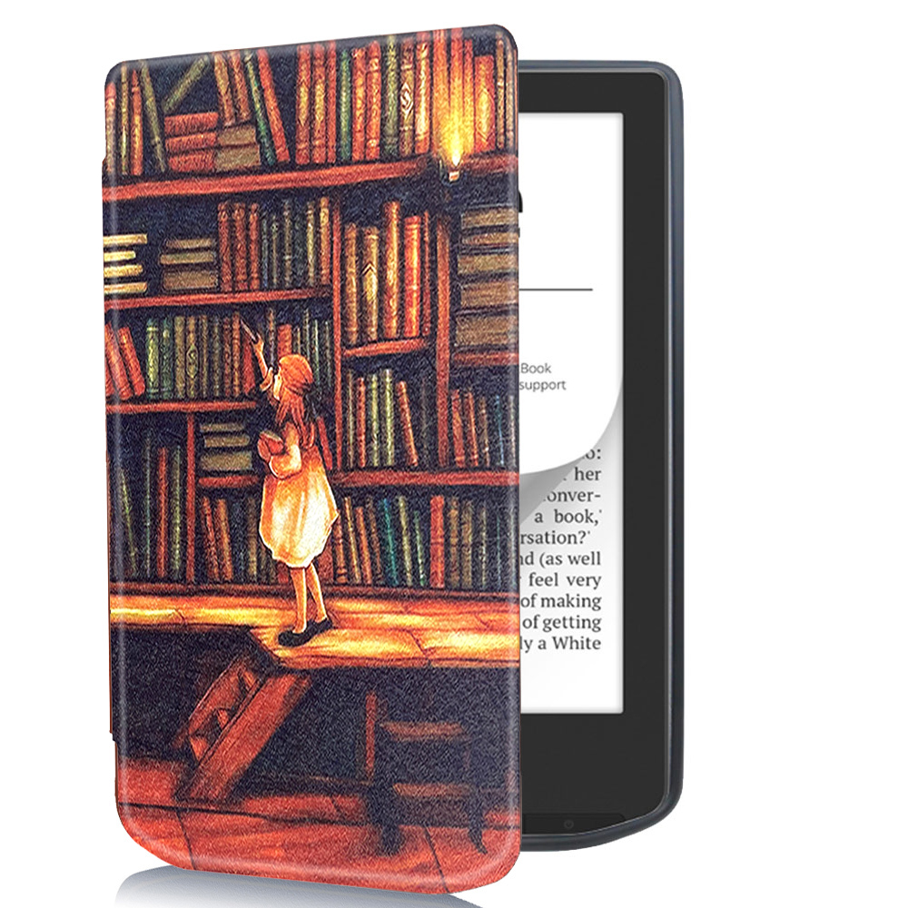 Slim Case for All 6" Vivlio Light / Vivlio Light HD e-Reader Released) - PU Leather Folio Cover with Auto Sleep/Wake: eleven / green