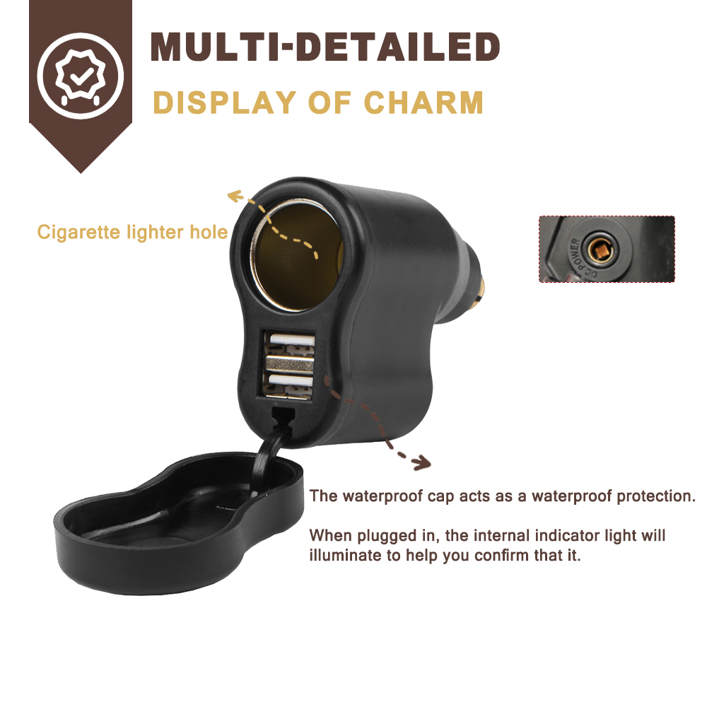 Adaptador de cargador USB de doble potencia Universal para motocicleta, enchufe impermeable para BMW R1250GS R1200GS F800GS F850GS R 1250 1200 GS