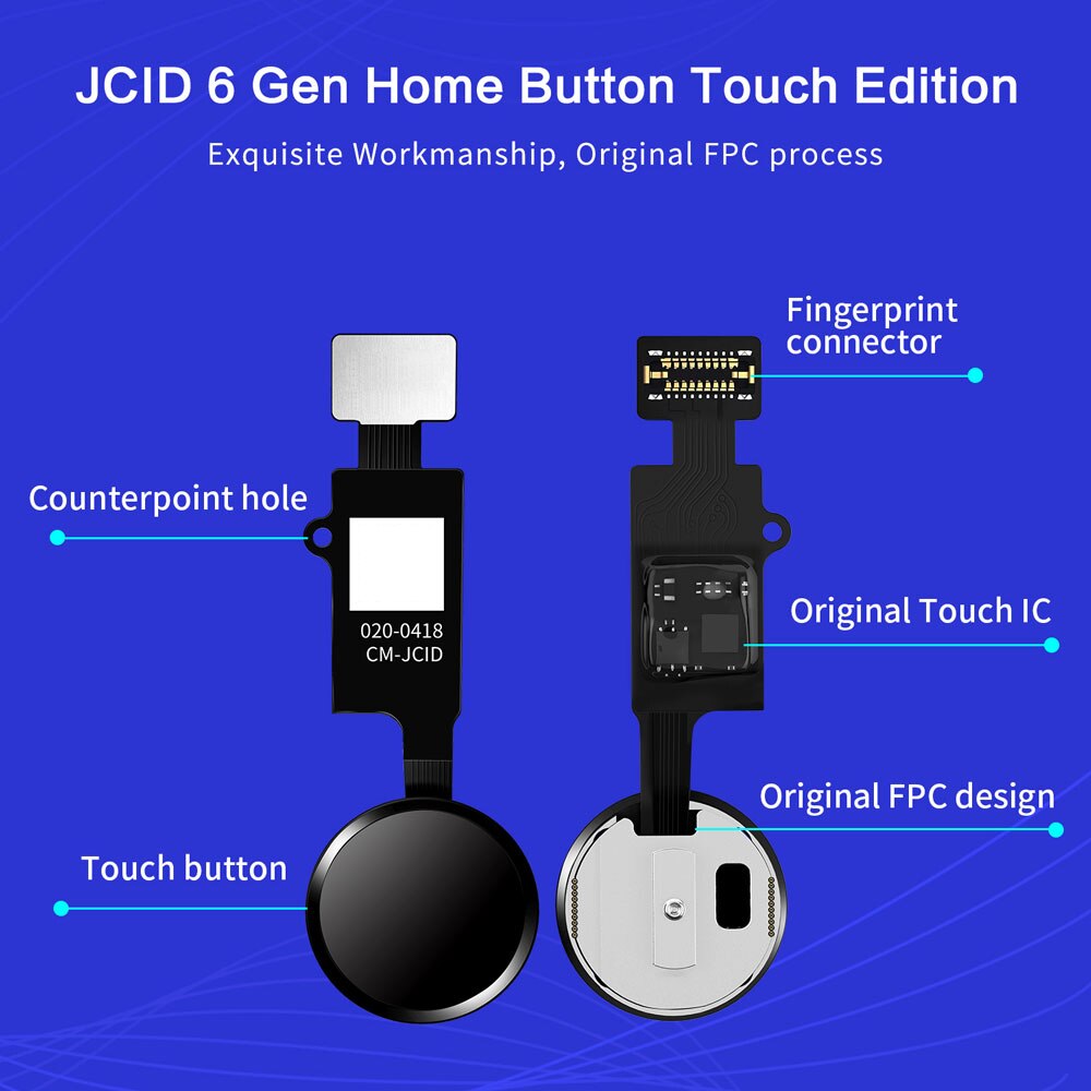 Universal Home Button With Flex Assembly For iPhone 7/7P/8/8P/SE2 Complete Assembly Replacement No Touch ID Touch Edition