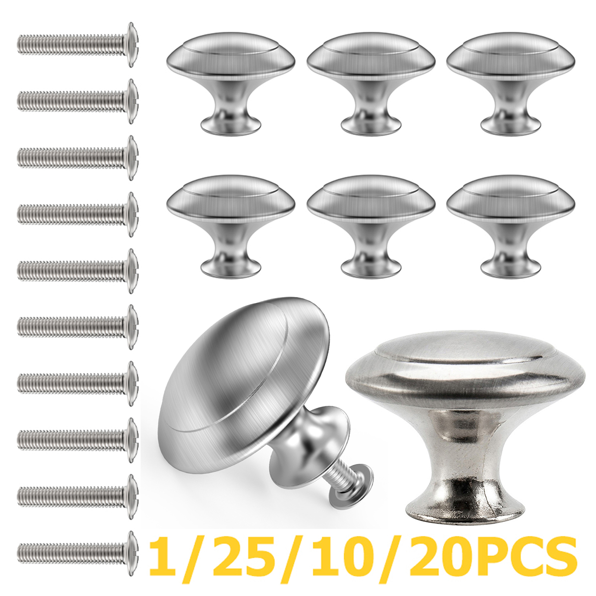 Cabinet Knobs Handle Stainless Steel Drawer Handle Furniture Door Dresser Kitchen Bathroom Hardware Accessory