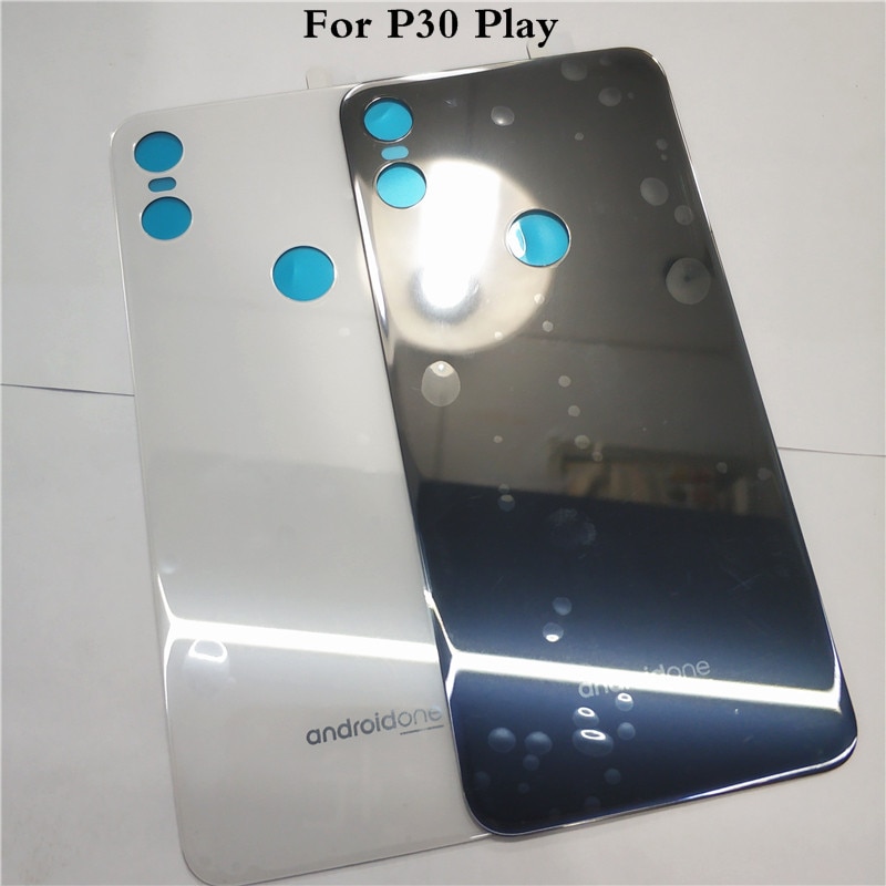 Voor Motorola Moto Een P30 Spelen XT1941 Terug Glazen Behuizing + Lijm Achter Kristallen Paneel Plaat Batterij Deksel Shell voor Moto Een