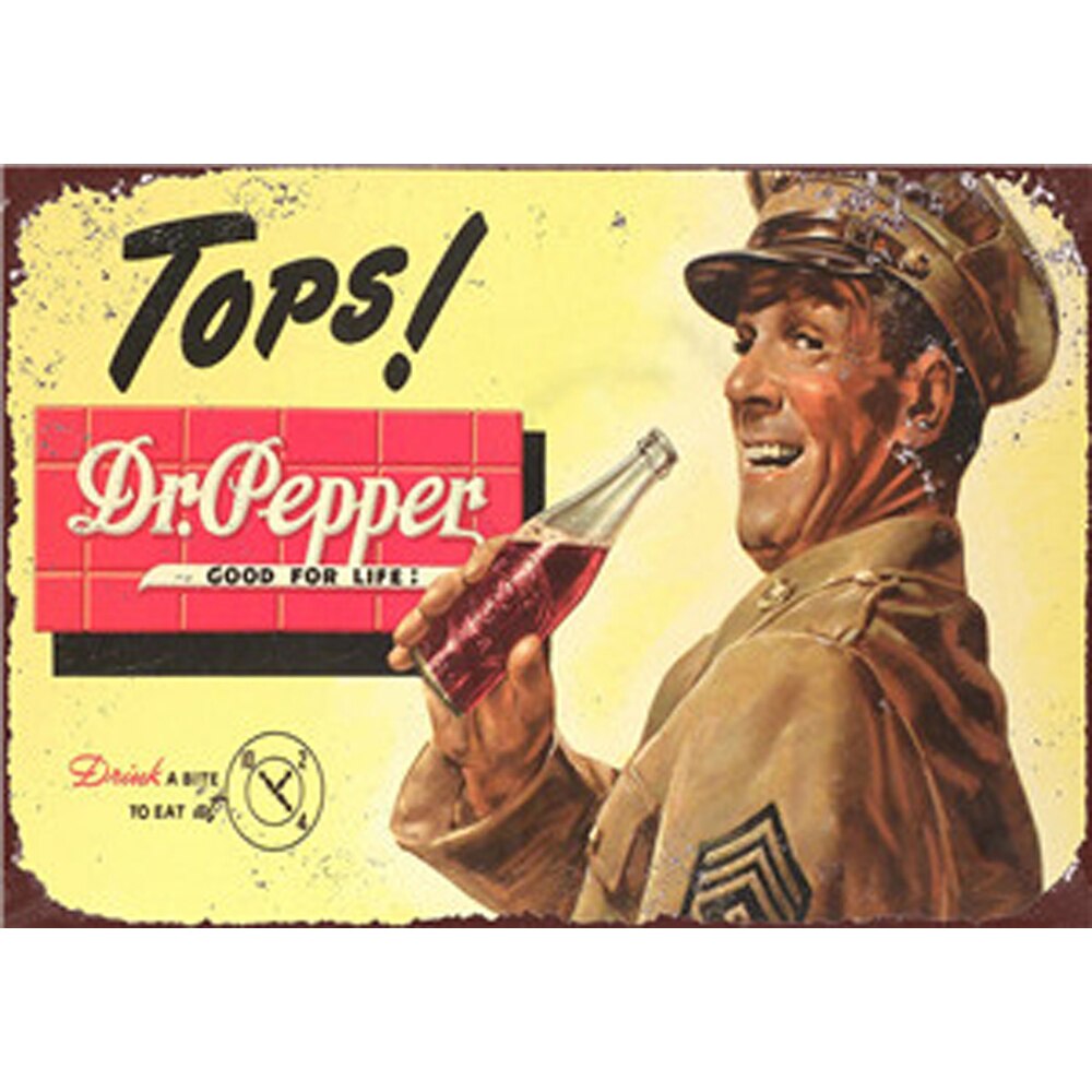 Koks tid vintage metalplade blikskilte vægplakat decals tallerkenmaleri bar klub pub boligindretning væg 30 x 20cm metalmaleri: 1001(797)