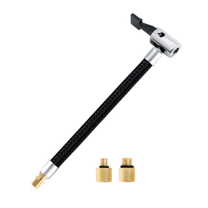 Bildæk luftkompressorslange dækslange med adaptere udskiftningspumpe forlængerslangetilslutning: Blå