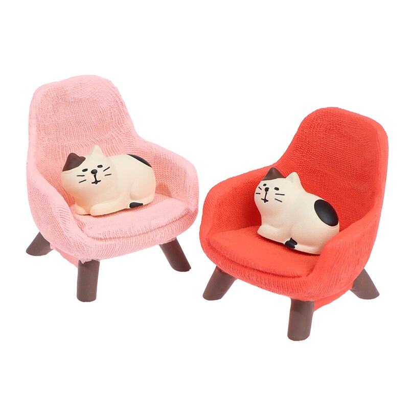 Juego de simulación de silla de sofá pequeño, muebles, modelo de juguetes para decoración de casa de muñecas