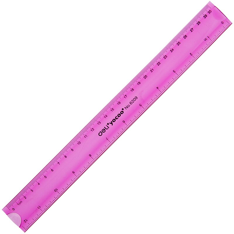 Regla flexible multicolor para estudiantes, cinta métrica de 20cm x 30cm, regla recta, material escolar de oficina