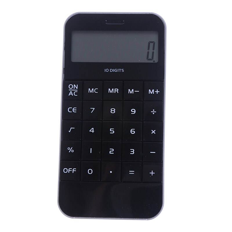 1Pc 10 chiffres affichage poche calculatrice de calcul électronique fournitures de bureau: Black