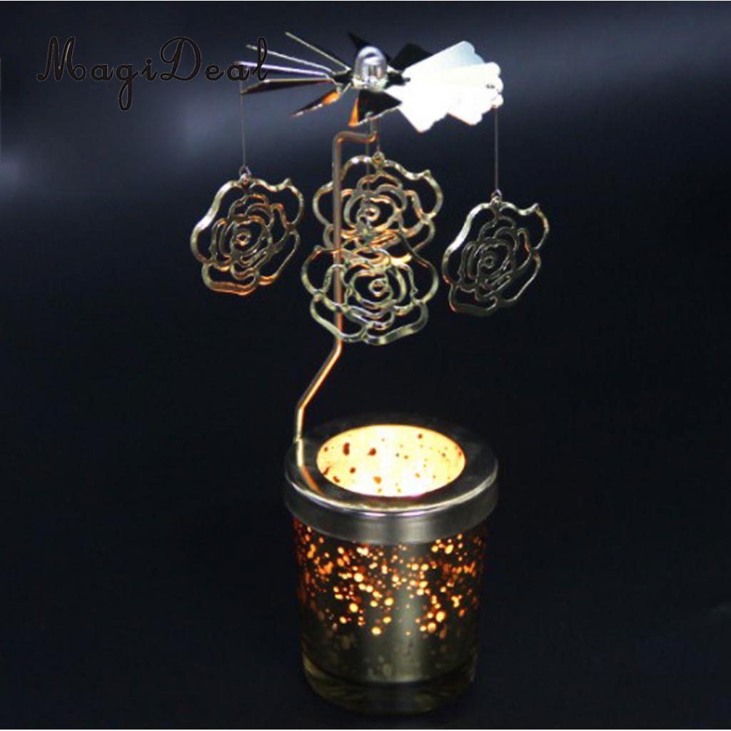 Rotary Carrousel Spinning Tealight Candle Holder for Christmas Wedding Decoration, Kids DIY Assemble Toys