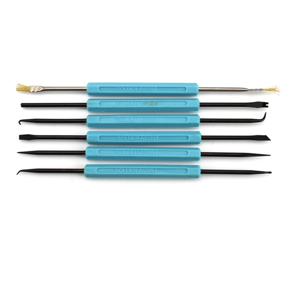 6 In 1 Auxiliary Soldering Tools Kit PCB Circuit Boards Welding Plate Dismantling Tools Pointed Needle Accessories