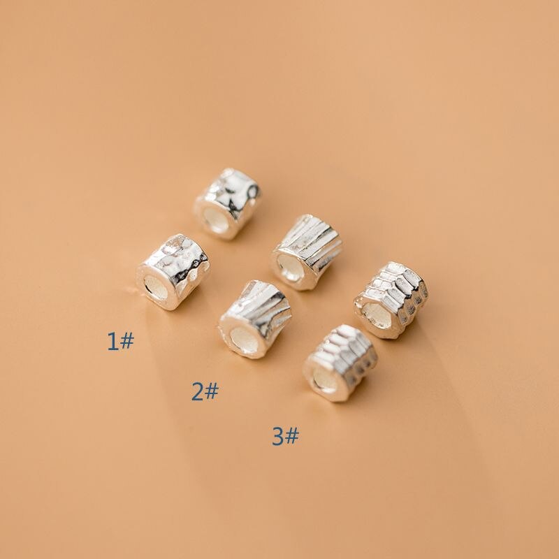 5.5*5.5mm 925 Sterling Silver Charm Spacer Beads Loose Beads for Bracelet Necklace Diy Jewelry Making: 2