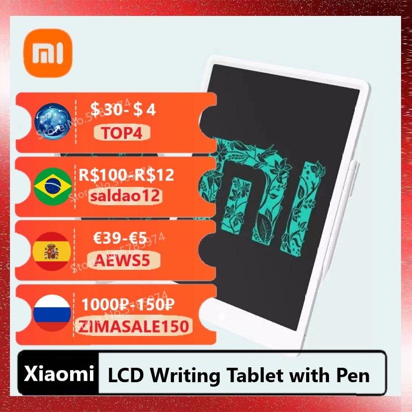 Xiaomi Mijia – tablette d'écriture LCD originale, avec stylo, dessin numérique, écriture électronique, panneau pour graphiques et messages,