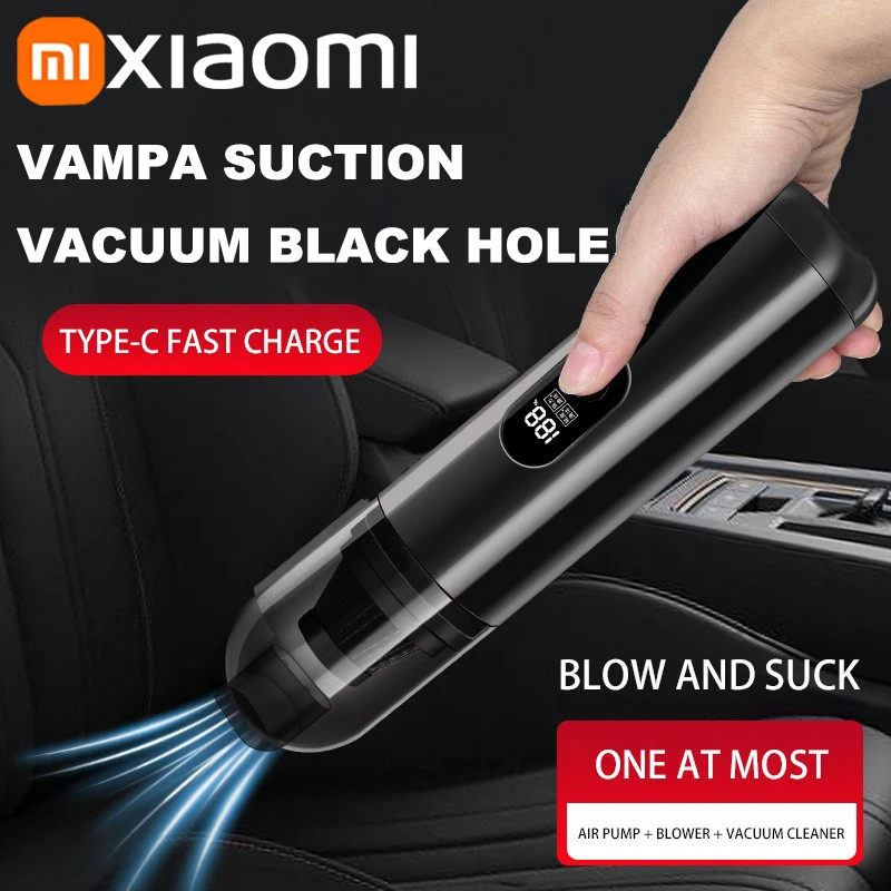 Xiaomi carro aspirador de pó portátil 2-em-1 portátil sem fio aspirador de pó portátil casa carro dupla utilização aspirador de pó novo