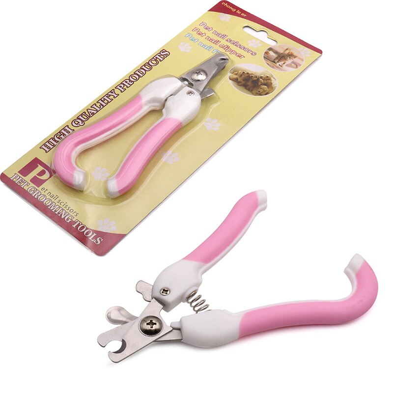 Draagbare nagelknipper voor huisdieren, praktische nagelknipper voor huisdieren, schattige klauwtrimmer voor huisdieren, huisdieraccessoires: Roze
