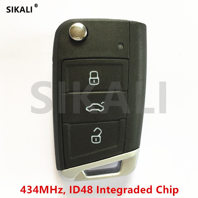 SIKALI Remote Key 434MHz for VW/VOLKSWAGEN Golf 7 MK7 Touran Polo Tiguan without Keyless-go