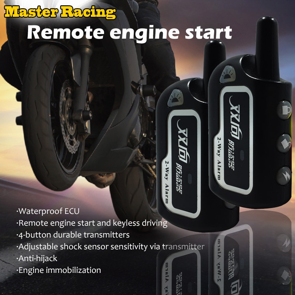 Alarma antirrobo de 2 vías para motocicleta, sistema de alarma de protección de seguridad, Control remoto, arranque de motor para Honda
