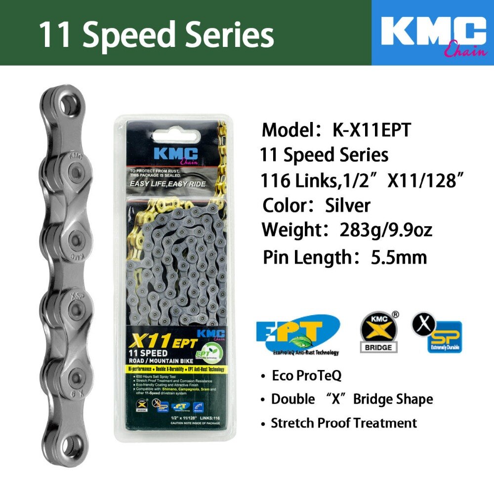 kmc chain x11 x11L x11sl X11ept x11el x11.93 gold silver chain super light chain mtb road bicycle