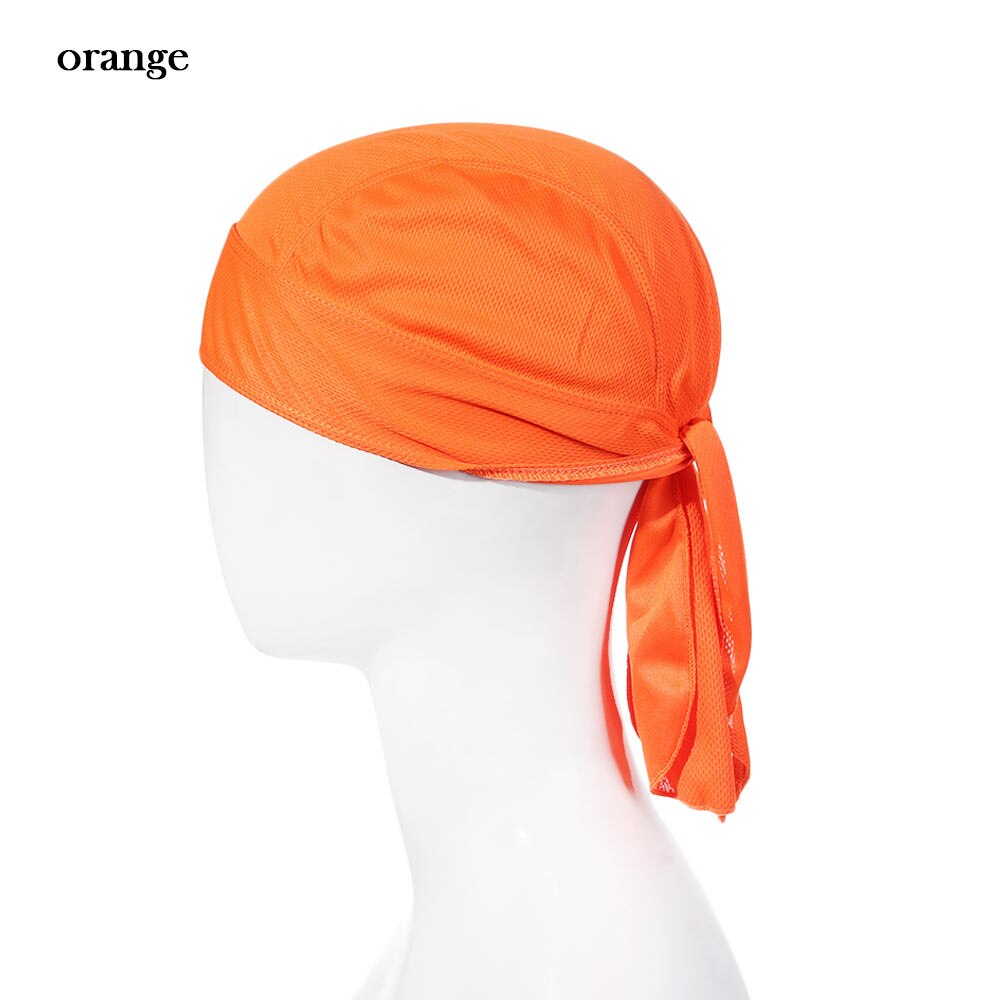 Bandana unisexe pour cyclisme en plein air, 1 pièce, casquette de Pirate respirante à séchage rapide, doublure de casque, refroidissement de vélo, couvre-chef de Sport: orange