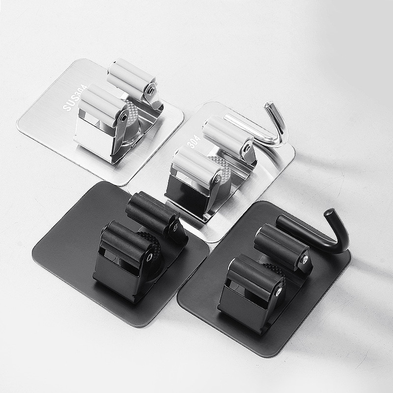 Adhesive Multi-Purpose Hooks Wall Mounted Mop Organizer Holder RackBrush Broom Hanger Hook Kitchen bathroom Strong Hooks