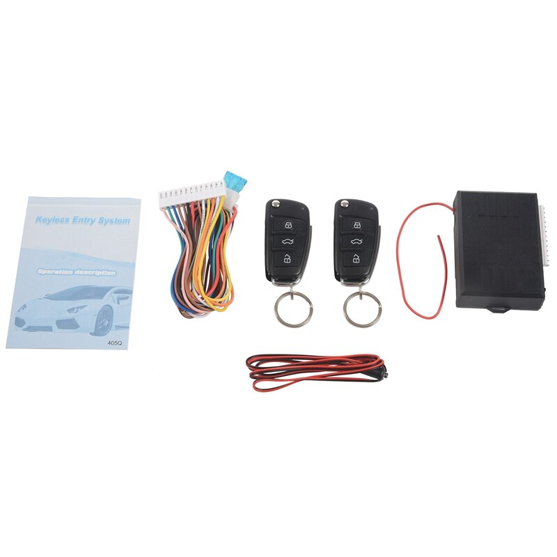 Universele Auto Auto Keyless Entry Systeem Knop Start Stop Led Sleutelhanger Centrale Kit Deurvergrendeling Met Afstandsbediening