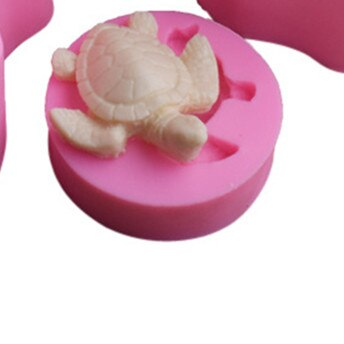 Skilpadde silikonform kake dekorasjon fondant kake 3d mold såpeform matkvalitet silikonform for sjokoladekake: Liten