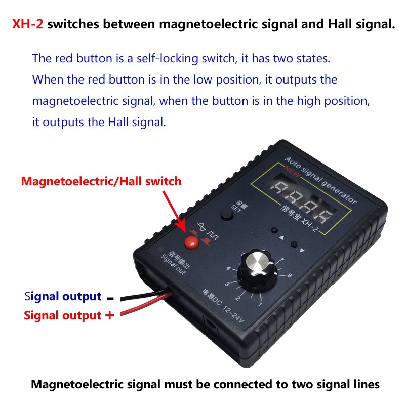 XH-2 Auto Fahrzeug Signal Generator Auto Hall-Sensor und Kurbelwelle Position Sensor Signal Simulator Meter 2Hz bis 8KHz