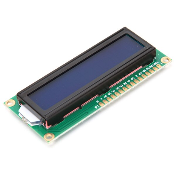 Claite 1 stk  dc5v lcd display modul 1602 tegn blå baggrundsbelysning optoelektronisk