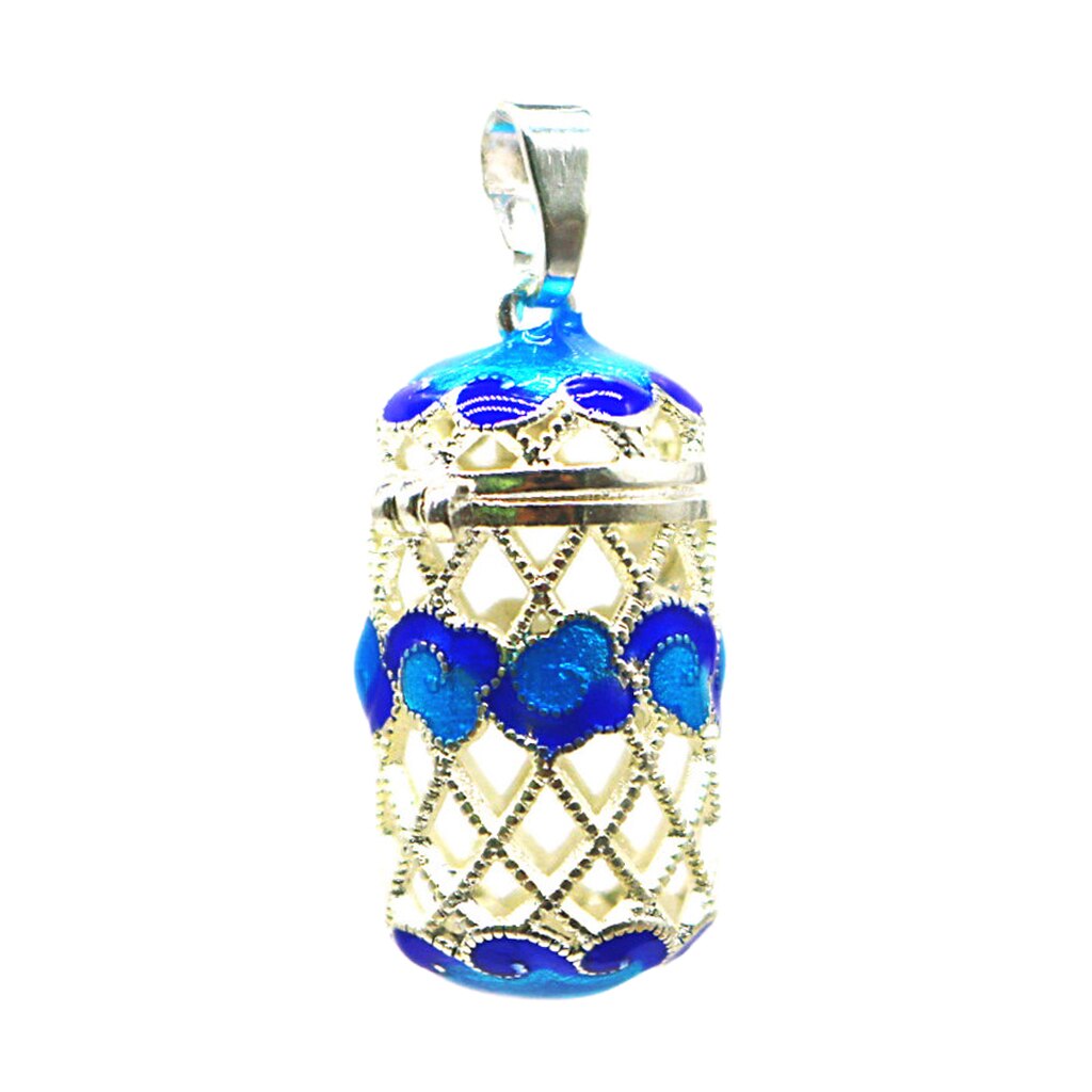 Essential Oil Diffuser Pendant Perfume Cage Locket Hollow Out Enamel Bottle: 6