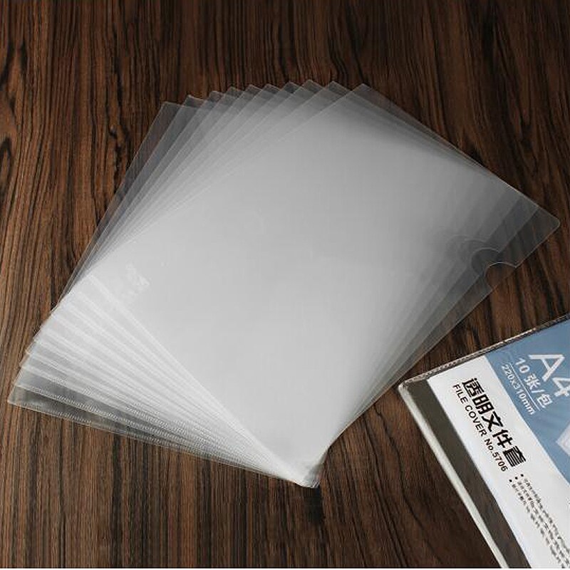 Deli 5706 folder 10pcs/set transparent single page folder A4 insert sheet folder file protection cover Presentation folder