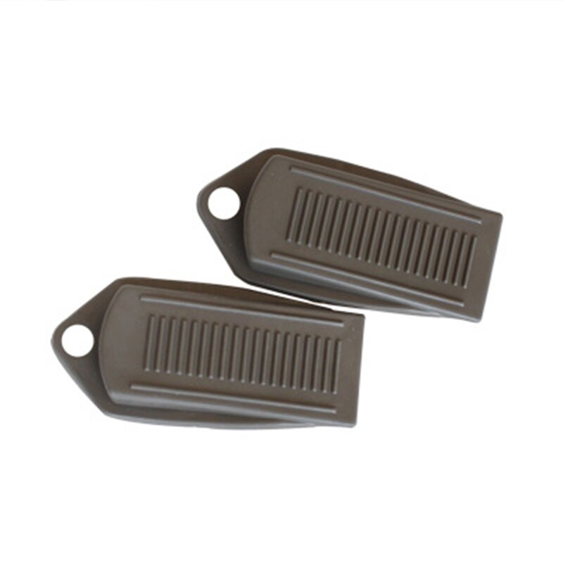 Door Stops Non-Slip Black Wedge Shaped Rubber Door Buffers for Office Home America Floor Door Stopper Livingroom Accessories: 2pcs gray