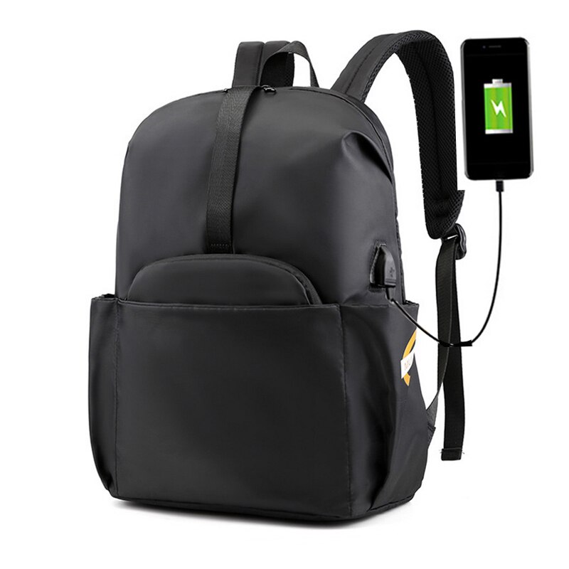 Puimentiui mochila para hombre, mochila para ordenador portátil, mochila de viaje, mochila de gran capacidad para negocios, bolsas de colegio con carga USB: black B