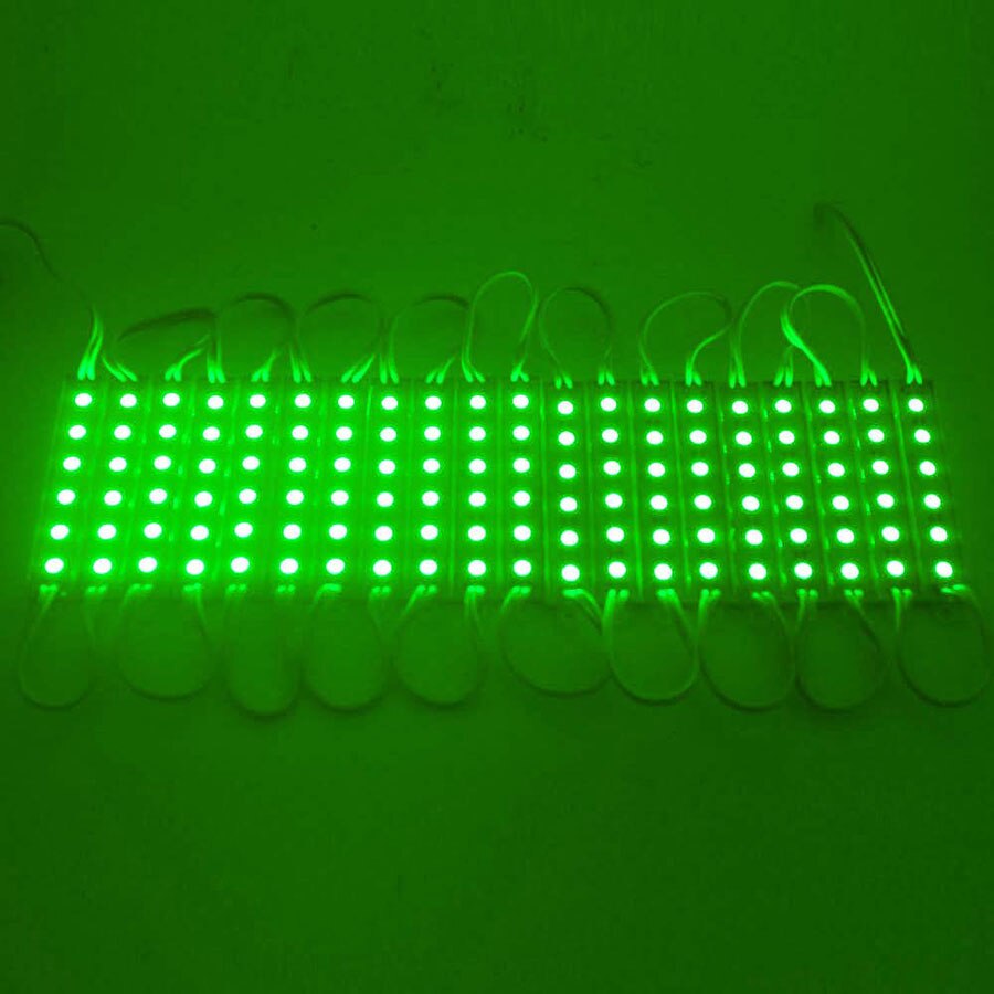Módulo de luz LED Super brillante SMD 5054, 6LED, cc 12V, módulo de retroiluminación LED impermeable, lámpara de luz frontal de almacén, 20 unids/lote: Green
