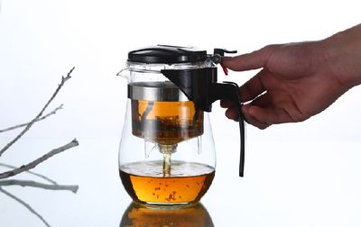 Genuine glass teapot tea kettle 500ML detachable tea pot Press this button to filter the tea: 500ml