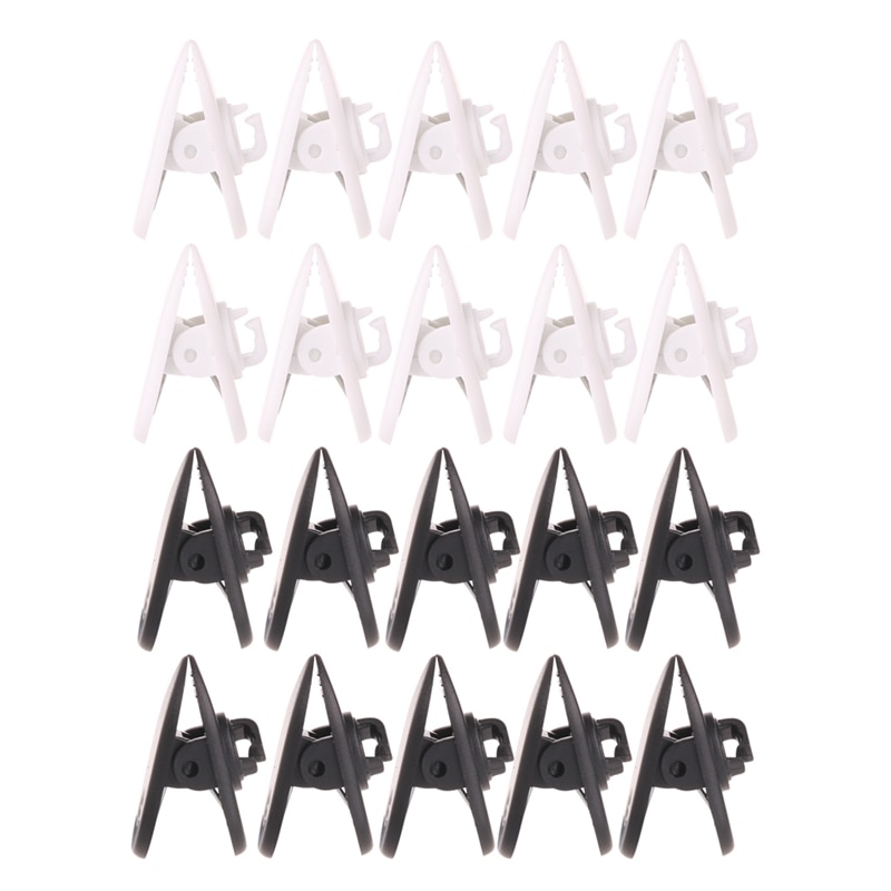 10Pcs/Set Cable Cord Clip Clamp Collar Lapel Shirt Holder For Headphone Earphone