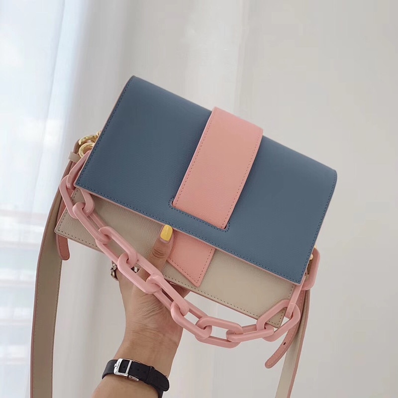 Luksus hit farge akryl skulderreim kvinner skulder håndvesker kvinner crossbody vesker shopping kveld pakke bag