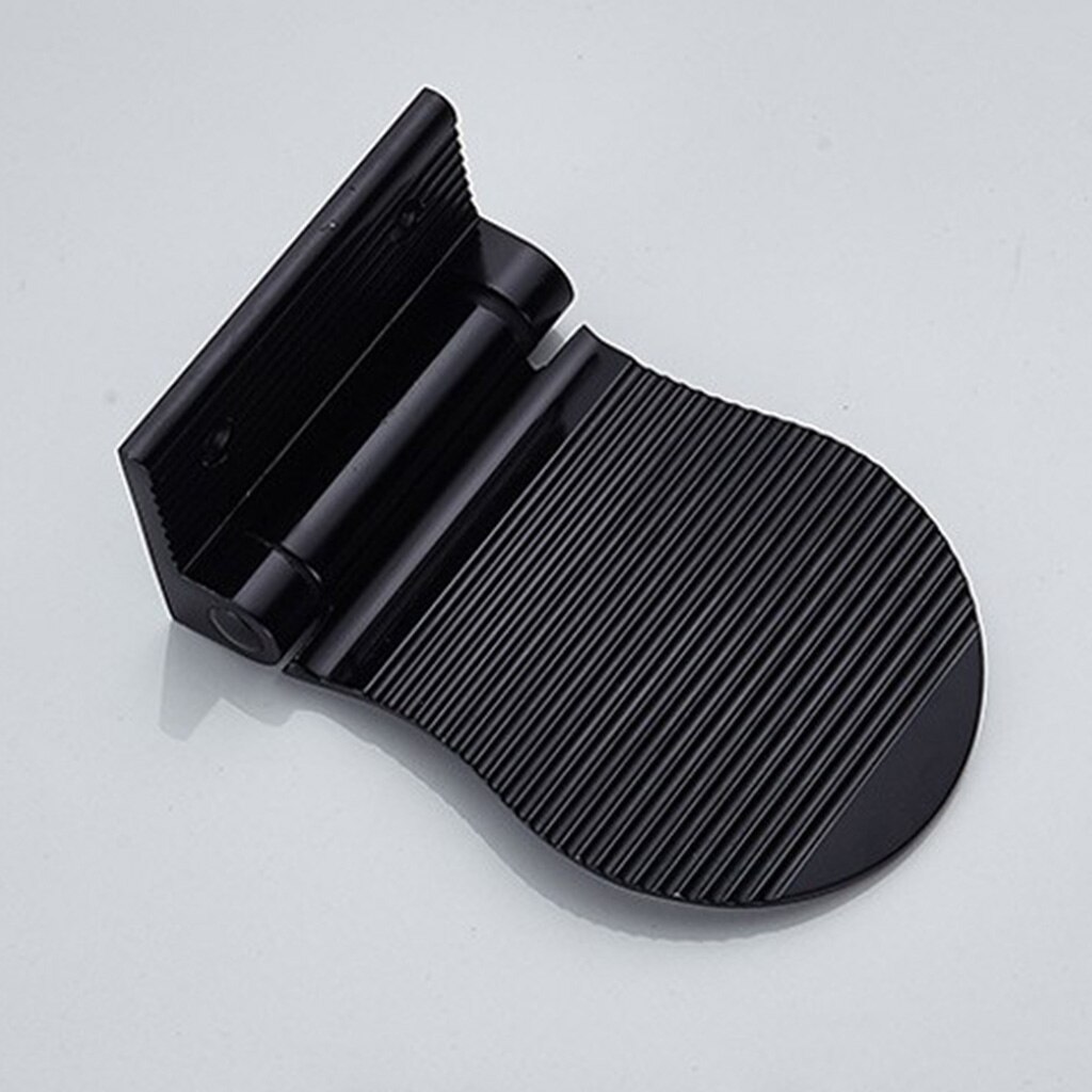 Aluminum Alloy Shower Legs Shaving Shelf - Non Slip Foldable Shower Foot Rest in Polished Chrome/Black Finish