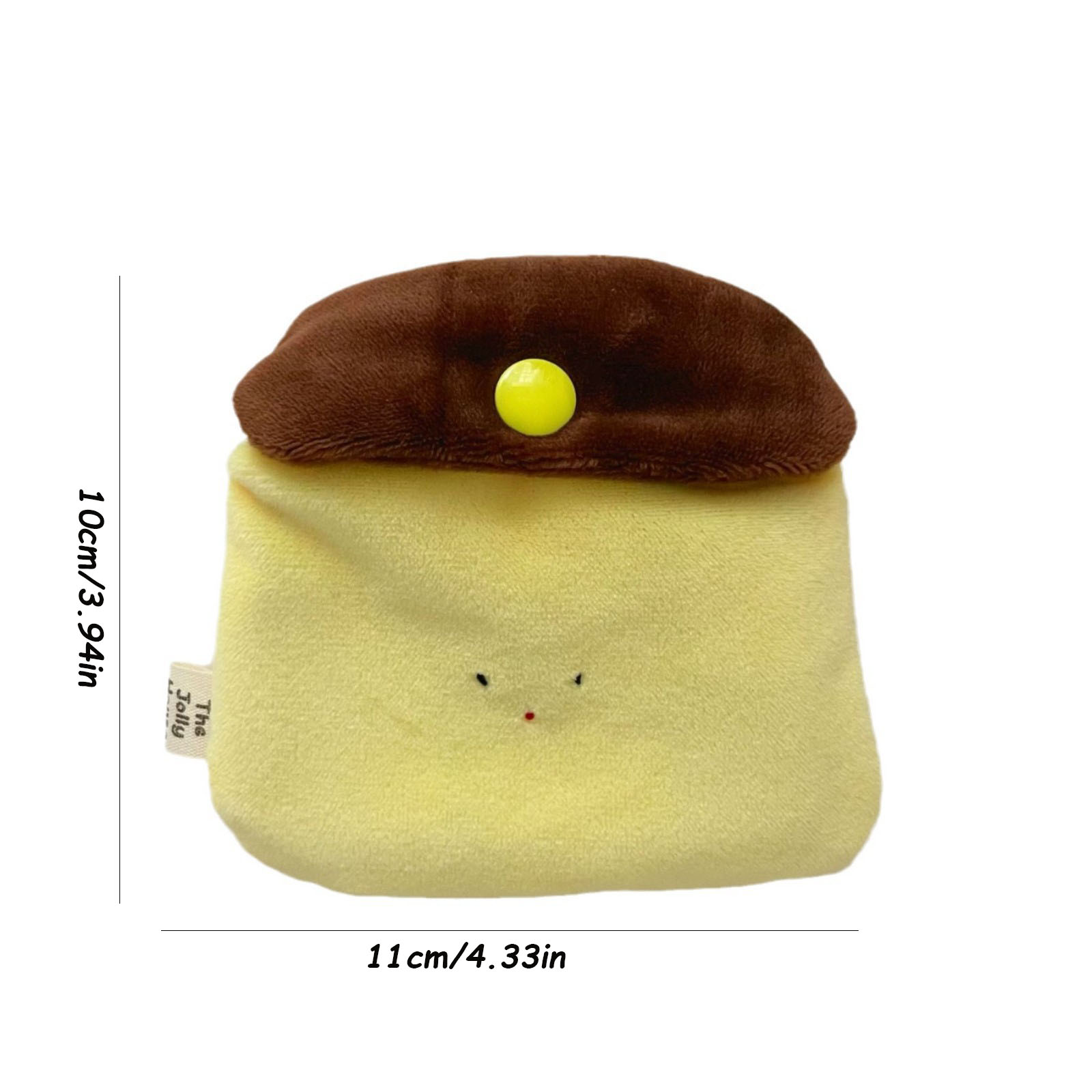1PCS Mini Caramel Pudding Coin Purse Mini Earphone Bag Plush Cartoon Storage Bag Mini Wallet Girl
