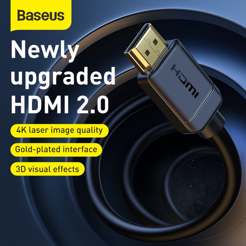 Baseus Hdmi Naar Hdmi Adapter Kabel Hdmi 2.0 Display Signaal 18 Gbps Transmissie 60Hz Audio En Video Kabel 2 M/3 M/5 M/8 M/10 M/15 M