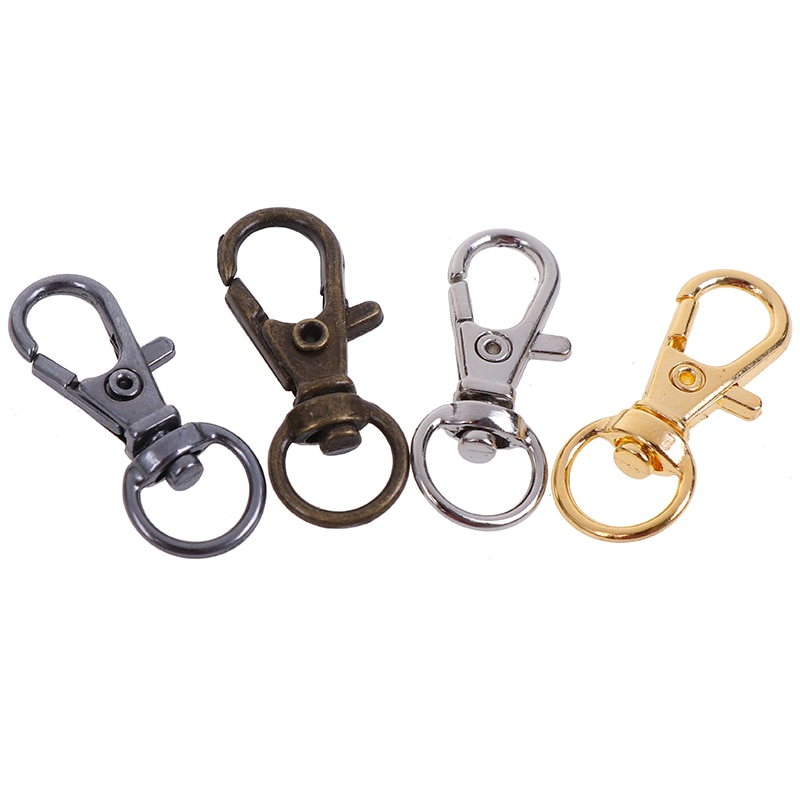 10Pcs/lot Mini Rotatable Buckle Hook Lobster Bag Clasps Lobster Swivel Keychain Trigger Clips Snap Hook