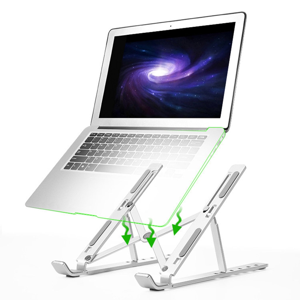 Draagbare Laptop Houder Voor Macbook Pro Notebook Opvouwbare Hoogte Verstelbare Aluminium Laptop Stand Beugel Laptop Riser Houder