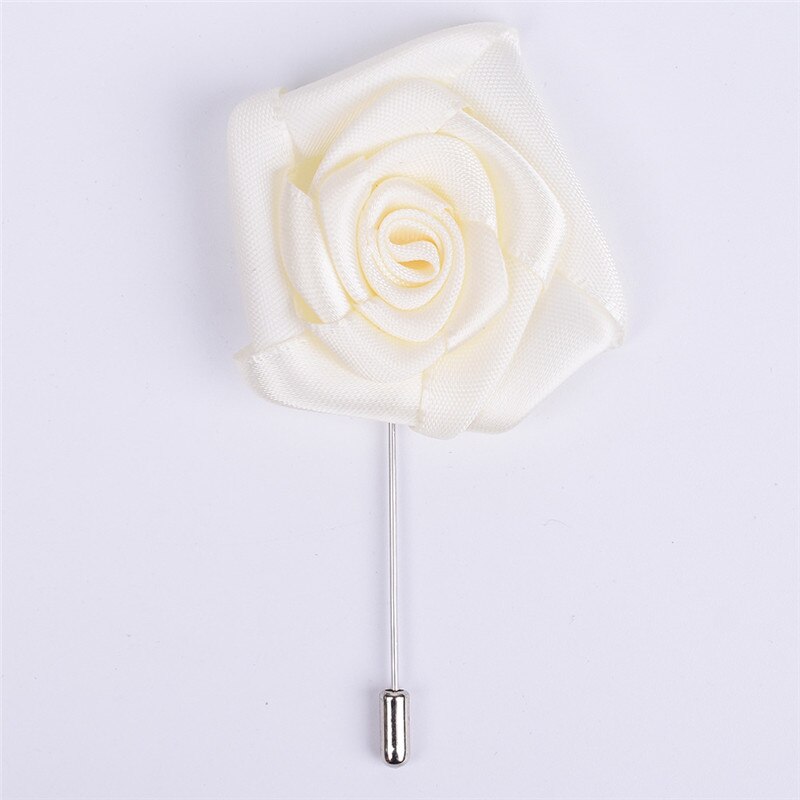 Diy privé-aanpassing bruidegom corsages corsages boutonniere bloemen bruiloft corsage pin broche  x1258-16: Ivoor